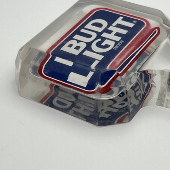 Vintage Bud Light Beer Tap Keg Handle Clear Acrylic - Picture 9 of 12